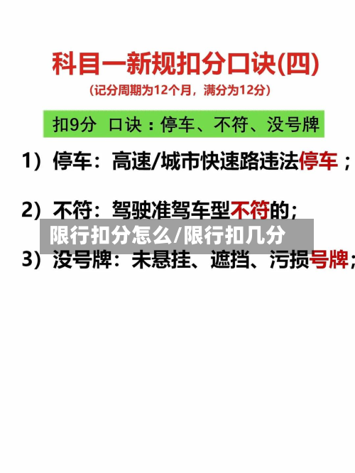 限行扣分怎么/限行扣几分