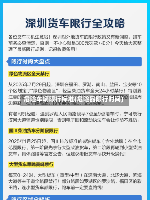 危险车辆限行标准(危险品限行时间)