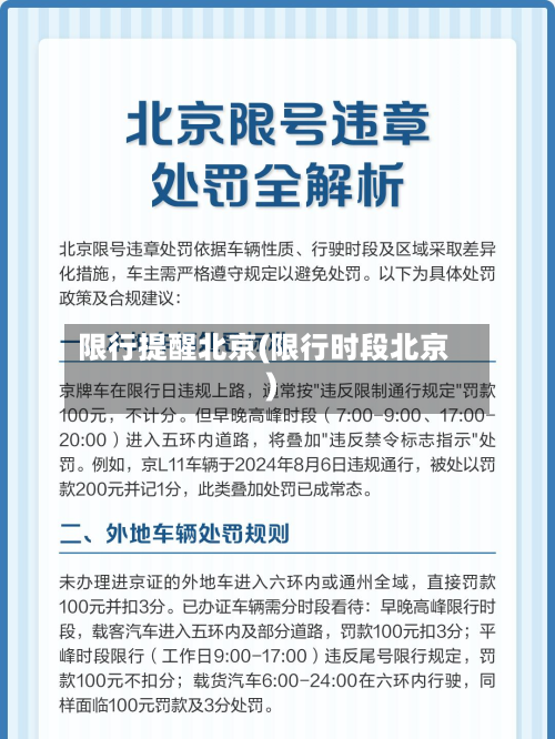 限行提醒北京(限行时段北京)