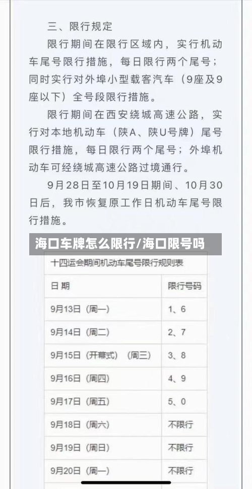 海口车牌怎么限行/海口限号吗