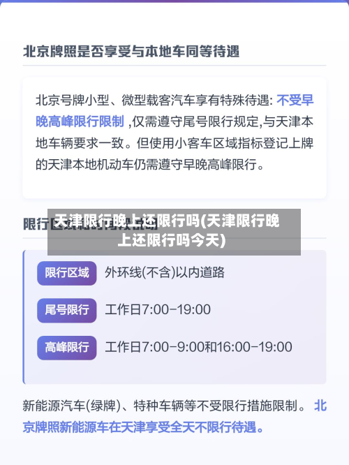 天津限行晚上还限行吗(天津限行晚上还限行吗今天)-第2张图片