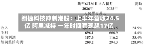翱捷科技冲刺港股：上半年营收24.5亿 阿里减持 一年时间套现超17亿-第2张图片