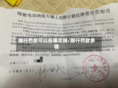限行罚款可以在哪交钱/限行罚款多钱-第2张图片