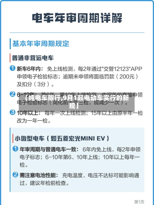 【纯电车限行,9月1起电动车实行的新规】