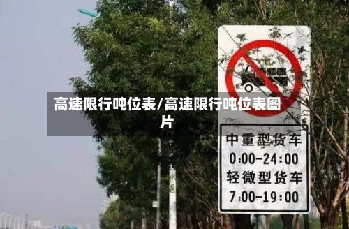 高速限行吨位表/高速限行吨位表图片-第2张图片