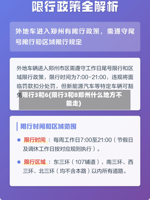限行3和6(限行3和8郑州什么地方不能走)-第3张图片