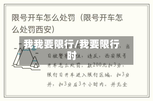 我我要限行/我要限行时