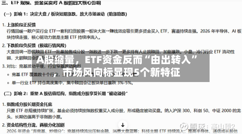 A股缩量，ETF资金反而“由出转入”，市场风向标显现5个新特征