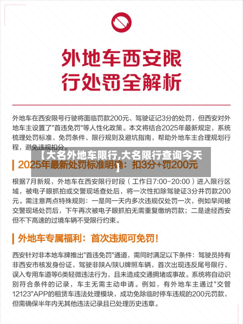 【大名外地车限行,大名限行查询今天】