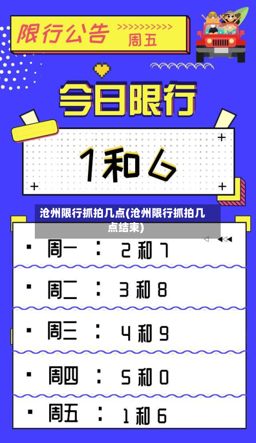 沧州限行抓拍几点(沧州限行抓拍几点结束)